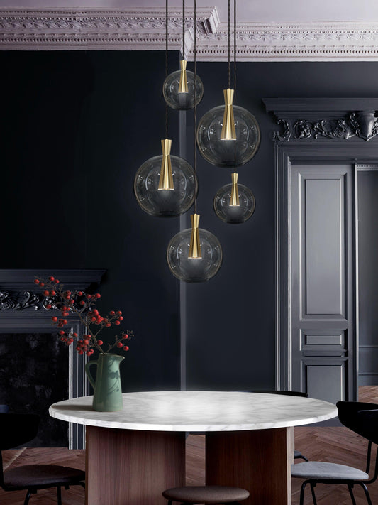 CONE CLUSTER, 5 PIECE - LAMP AND SHADE - Nairacent