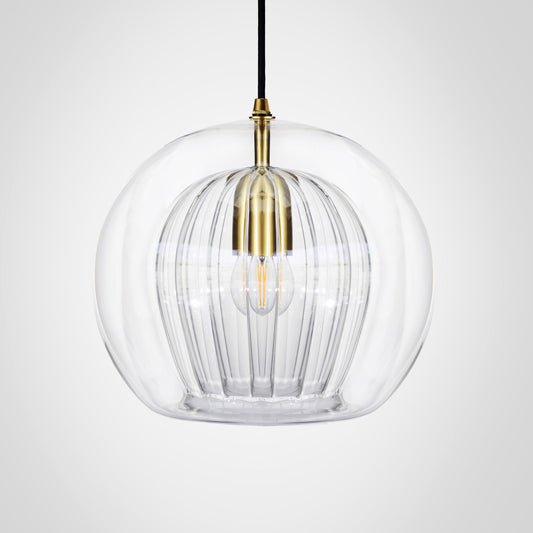 PLEATED CRYSTAL PENDANT - CLEAR - Nairacent