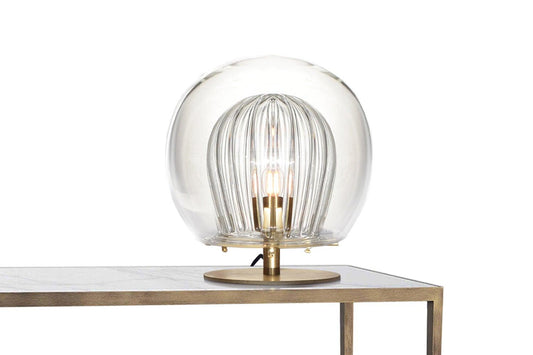 PLEATED CRYSTAL TABLE LAMP - CLEAR - Nairacent