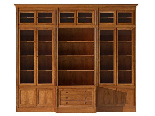 MORELATO DIRETTORIO SECTIONAL MODULAR CHERRY WOOD BOOKCASE - Nairacent