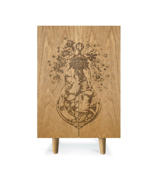 OAK ORNITHOLOGICAL SKETCH CABINET - Nairacent
