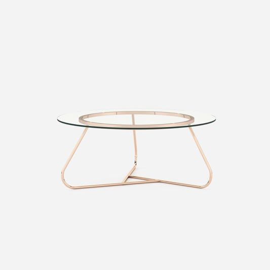 DOMKAPA GINA ROUND GLASS TOP COFFE TABLE - Nairacent